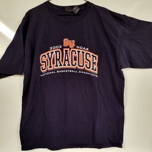 2XL Vintage Y2K Syracuse NCAA Champions Basketball T-Shirt plus size.